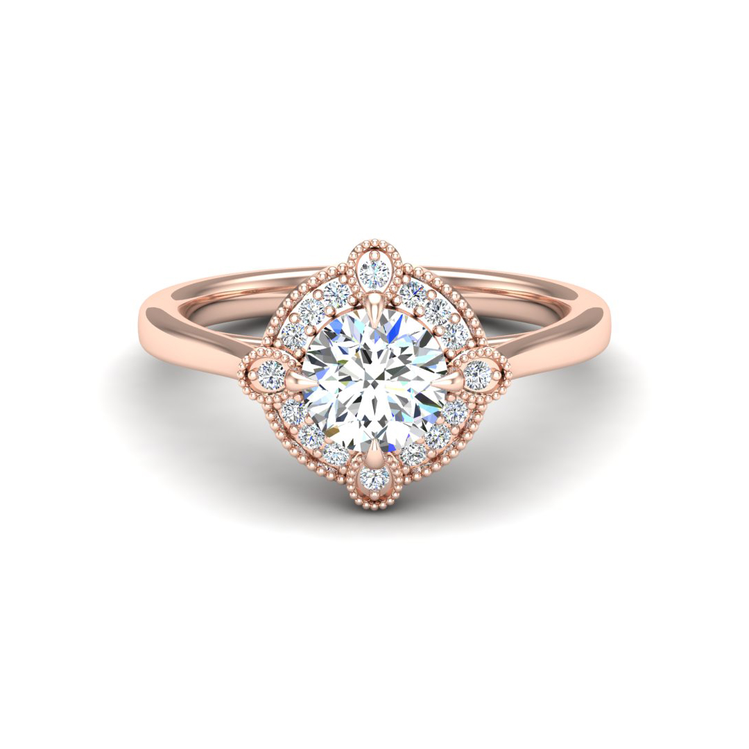 Amari Halo Engagement Ring